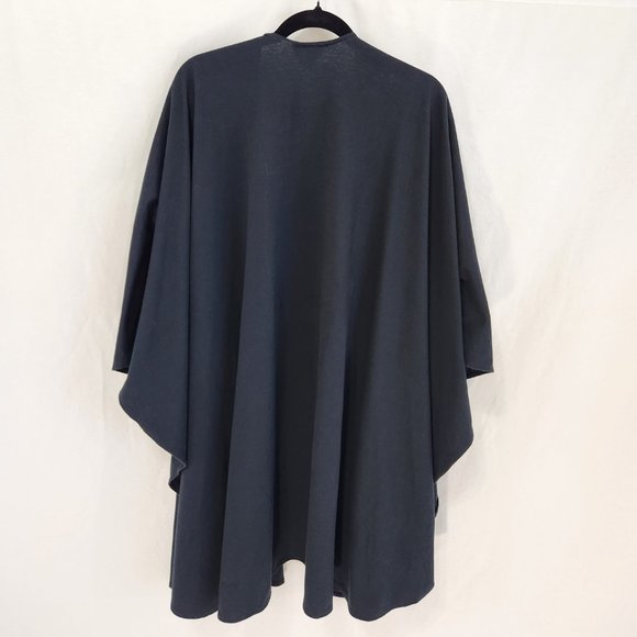 VINTAGE Kathleen For Sweet Herb Lagenlook Black Charcoal Cape Wrap One Size USA - Picture 2 of 14